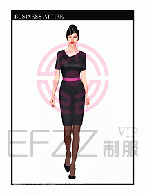 職業裝空姐服制服設計圖769