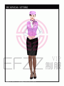 職業(yè)裝空姐服制服設(shè)計(jì)圖785