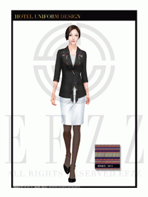 酒店總臺(tái)大堂服務(wù)員制服設(shè)計(jì)圖905