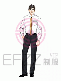男裝長袖襯衫098