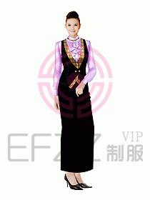 西餐咨客服裝074