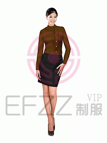 女職業(yè)裝長袖襯衫設計圖101
