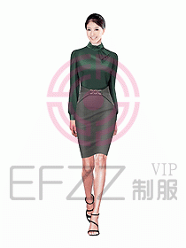 女職業(yè)裝長袖襯衫設計圖129