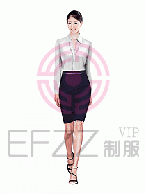 女職業(yè)裝長袖襯衫設計圖136