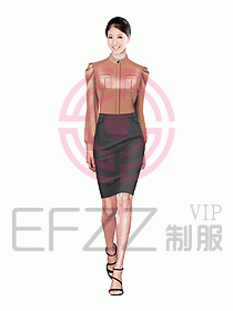 女職業(yè)裝長袖襯衫設(shè)計(jì)圖146