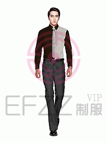 男職業(yè)裝長袖襯衫設計圖226