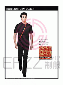 中餐服務(wù)員服裝設(shè)計(jì)效果圖1065