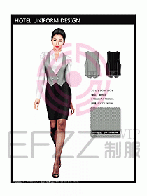 西餐服務(wù)員制服設(shè)計效果圖704