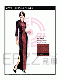 中餐迎賓制服設(shè)計效果圖563
