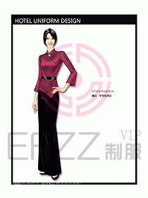 中餐服務(wù)員制服設(shè)計效果圖1132