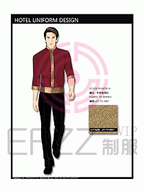 中餐服務(wù)員制服設(shè)計效果圖1135