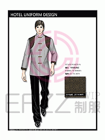 中餐服務員制服設計效果圖1142