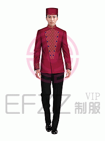 酒店門童制服設(shè)計效果圖634