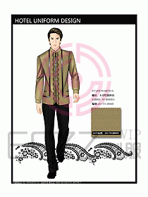 酒店中餐服務(wù)員制服設(shè)計(jì)圖1202