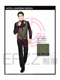 酒店中餐服務員制服設計圖1237