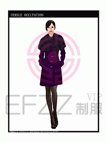女職業(yè)裝OL大衣設(shè)計(jì)圖131