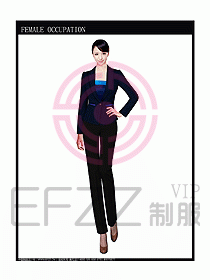 時(shí)尚職業(yè)女西服設(shè)計(jì)圖694