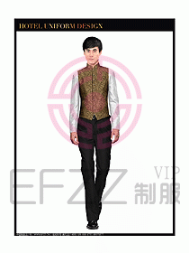 酒店中餐服務(wù)員制服設(shè)計(jì)圖1287