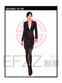 女秋冬職業裝設計圖942
